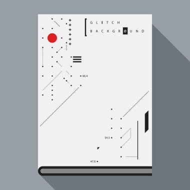 Aksaklık kitap kapak/poster tasarım şablonu ile basit geometrik tasarım öğeleri.