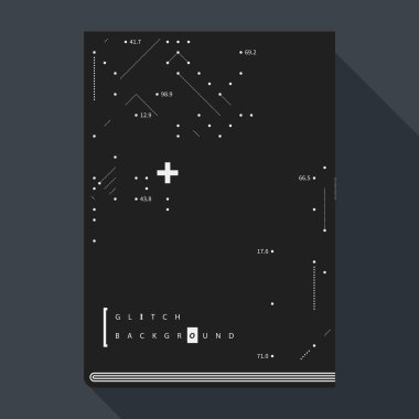 Aksaklık kitap kapak/poster tasarım şablonu ile basit geometrik tasarım öğeleri.