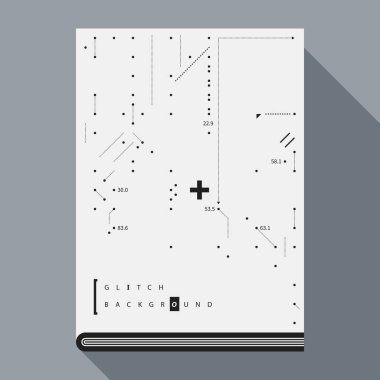 Aksaklık kitap kapak/poster tasarım şablonu ile basit geometrik tasarım öğeleri.