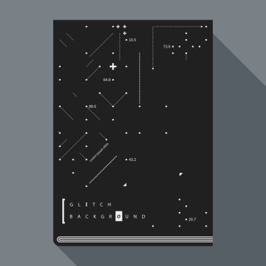 Aksaklık kitap kapak/poster tasarım şablonu ile basit geometrik tasarım öğeleri.