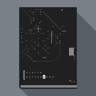 Aksaklık kitap kapak/poster tasarım şablonu ile basit geometrik tasarım öğeleri.