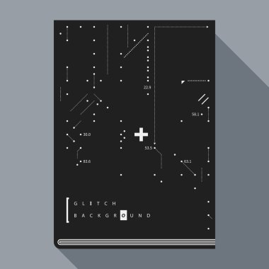 Aksaklık kitap kapak/poster tasarım şablonu ile basit geometrik tasarım öğeleri.