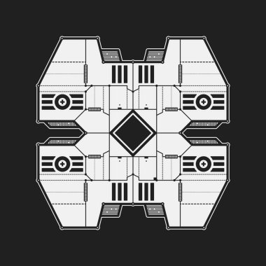 Soyut fütüristik tasarım öğe şablonu. Bilim posterler ve yüksek teknoloji medya için yararlı.