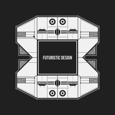 Soyut fütüristik tasarım öğe şablonu. Bilim posterler ve yüksek teknoloji medya için yararlı.