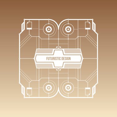 Degrade arka plan üzerinde levitating fütüristik alan tasarım. Kapakları, baskılar ve reklam için yararlı.