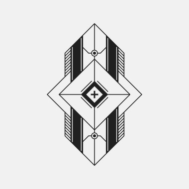 Beyaz arka plan üzerinde fütüristik tasarım öğesi. Siyah ve beyaz renkler. Poster olarak yararlı veya yazdırma.