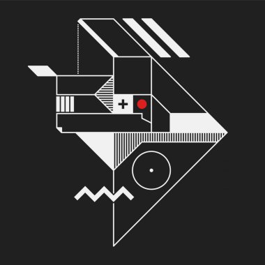 Soyut tasarım öğesi Yapısalcılık tarzı. Baskı, resim, poster ya da Cd kapağı olarak yararlı