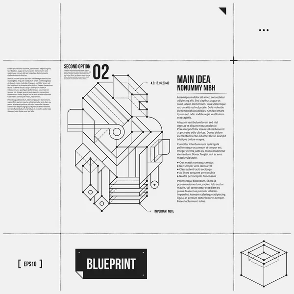 De indeling van de vector met abstracte geometrische object in ontwerp stijl. Eps10 — Stockvector