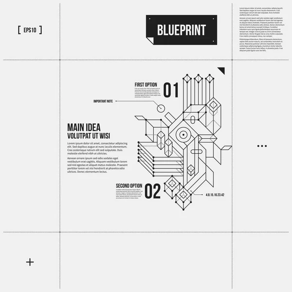 De indeling van de vector met abstracte geometrische objet in ontwerp stijl. Eps10 — Stockvector