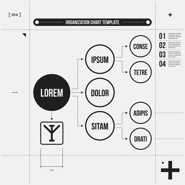 Šablona organizačního diagramu v návrhu stylu. Eps10 — Stockový vektor