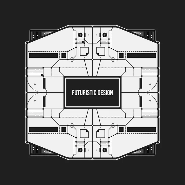 抽象的未来派设计元素的模板。用于科学海报和高科技媒体. — 图库矢量图片