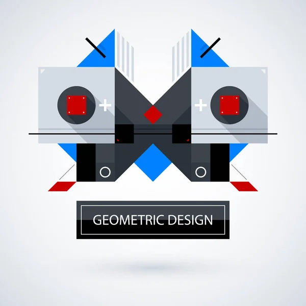 Design simétrico abstrato feito de formas geométricas. Útil como impressão, ilustração, capa de CD ou livro . — Vetor de Stock