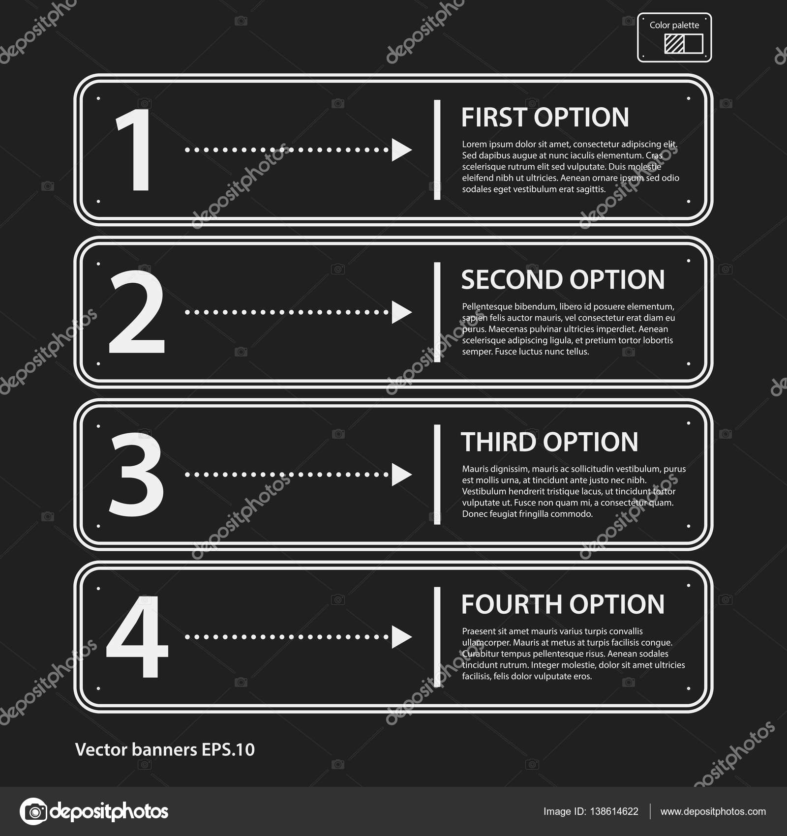 Modello di presentazione aziendale su sfondo scuro Colori bianco e nero Utile per pubblicit 