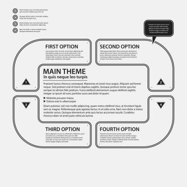 Beyaz arka plan üzerinde kurumsal tasarım şablonu. Reklam, sunumlar ve web tasarımı için yararlı.