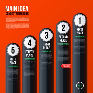 Kurumsal iş grafik şablonu parlak turuncu zemin üzerine. Sunumlar ve reklam için yararlı.