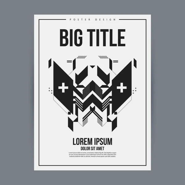 Poster design template with abstract geometric element. Useful for book