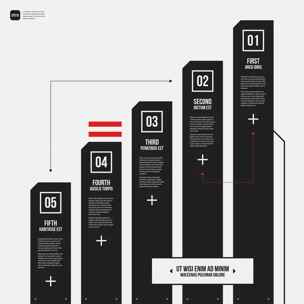 Nowoczesny projekt graficzny szablonu z elementami czarnej na białym tle. Przydatne do projektowania sieci web, marketing i reklama. — Wektor stockowy