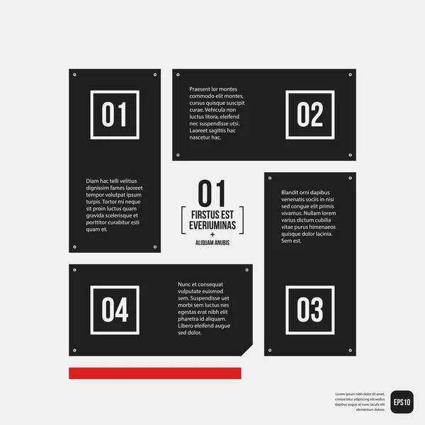 Σύγχρονη γραφιστική εταιρικό πρότυπο με μαύρα στοιχεία σε άσπρο φόντο. Χρήσιμο για διαφήμιση, το μάρκετινγκ και web design. — Διανυσματικό Αρχείο