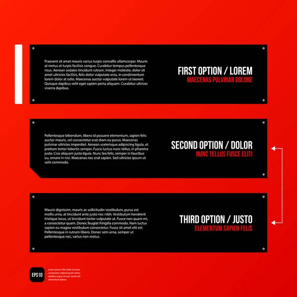 赤の背景に黒の要素と現代企業グラフィック デザイン テンプレートです。広告、マーケティング、web デザインに役立つ. — ストックベクタ