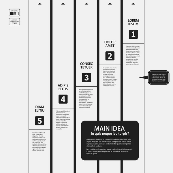 Plantilla de diseño corporativo sobre fondo blanco. Útil para publicidad, presentaciones y diseño web . — Vector de stock