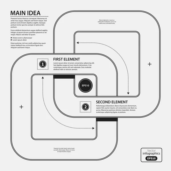 Plantilla de diseño corporativo sobre fondo blanco. Útil para publicidad, presentaciones y diseño web . — Archivo Imágenes Vectoriales