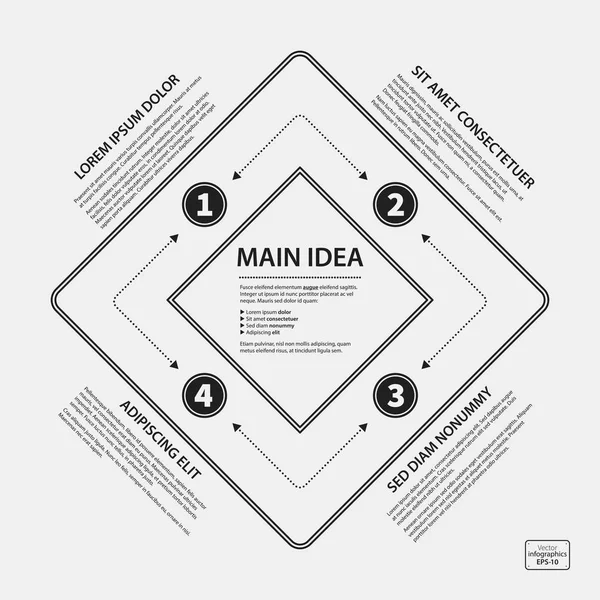 Plantilla de diseño corporativo sobre fondo blanco. Útil para publicidad, presentaciones y diseño web . — Vector de stock