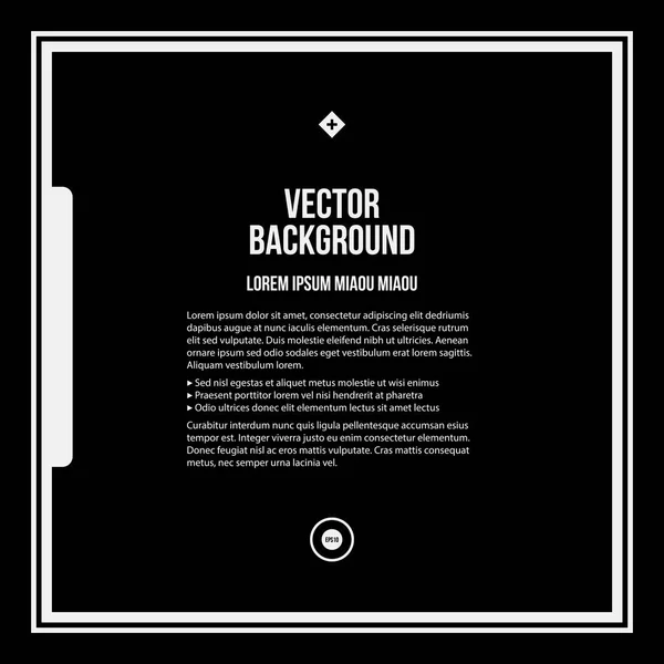 Monochrome text background in strict style. Useful for presentations and web design. — Stock Vector