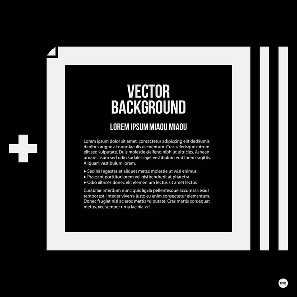 Monochrome text background in strict style. Useful for presentations and web design. — Stock Vector