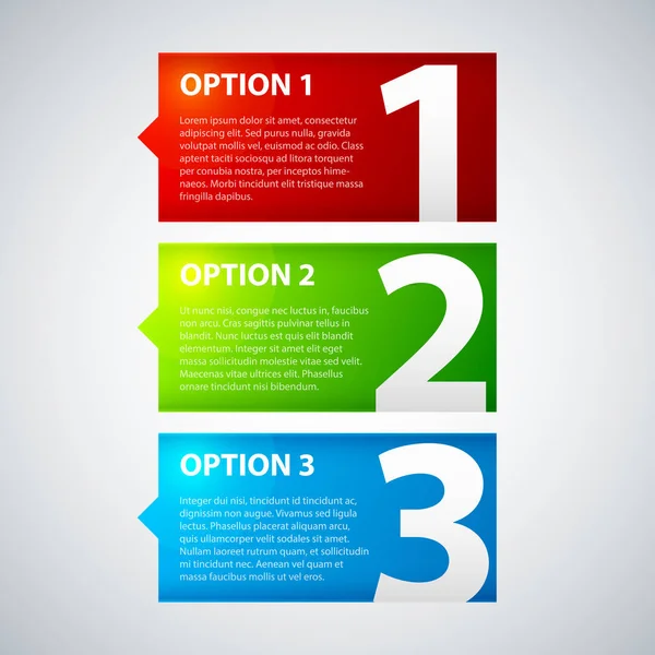 Three colorful options. — Stock Vector