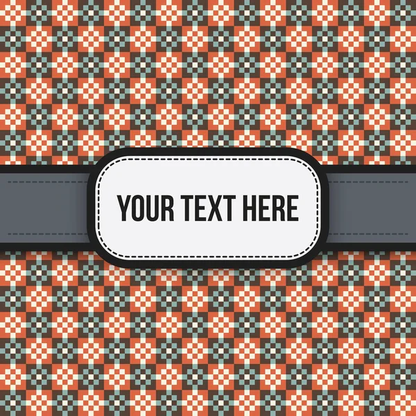 Textbakgrund med färgglada pixelated mönster. Användbar för presentationer, reklam och webbdesign. — Stock vektor