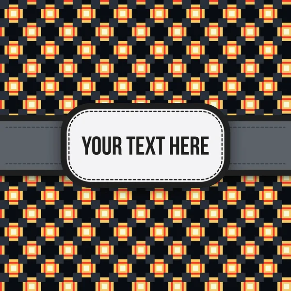 Textbakgrund med färgglada pixelated mönster. Användbar för presentationer, reklam och webbdesign. — Stock vektor