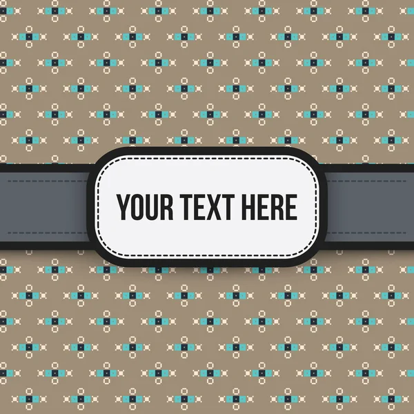 Fondo de texto con patrón pixelado colorido. Útil para presentaciones, publicidad y scrapbooking . — Vector de stock