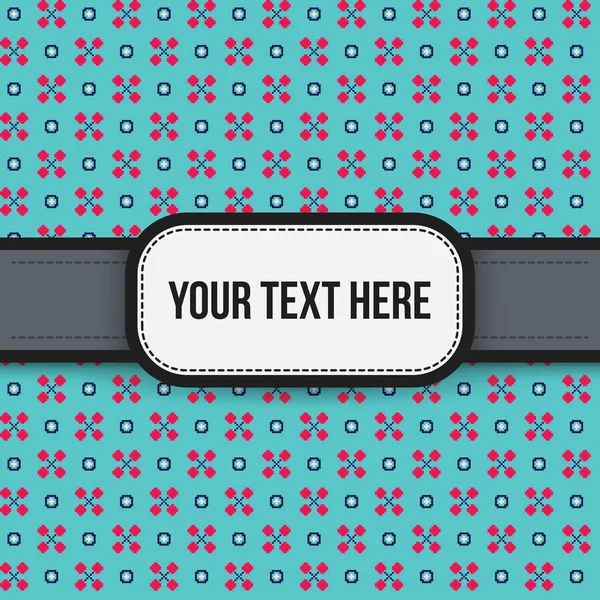 Text background with colorful pixelated pattern. Useful for presentations, advertising and scrapbooking. — Stock Vector