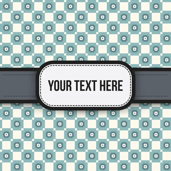 Fondo de texto con patrón pixelado colorido. Útil para presentaciones, publicidad y scrapbooking . — Vector de stock