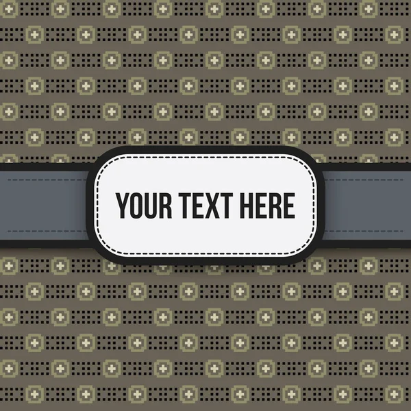 Κείμενο με φόντο με μοτίβο πολύχρωμο pixelated. Χρήσιμο για παρουσιάσεις, διαφήμιση και scrapbooking. — Διανυσματικό Αρχείο