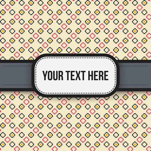 Fundo do texto com padrão colorido pixelado. Útil para apresentações, publicidade e scrapbooking . — Vetor de Stock