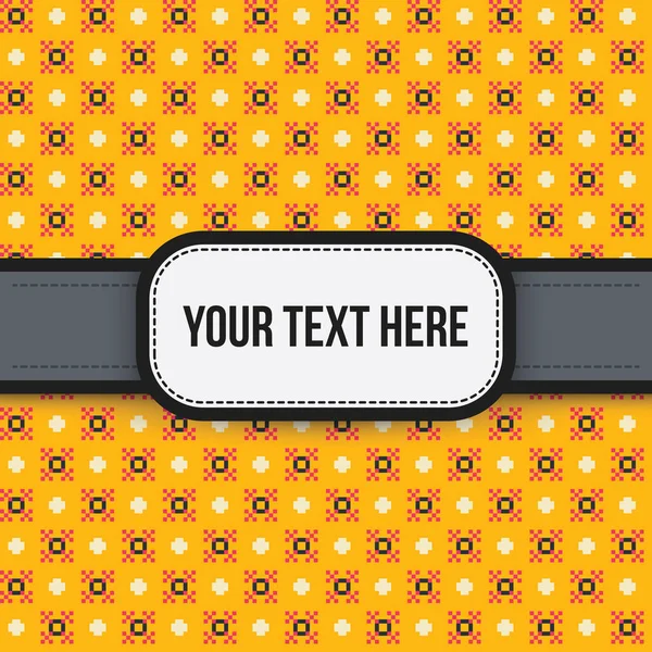 Text background with colorful pixelated pattern. Useful for presentations, advertising and scrapbooking. — Stock Vector