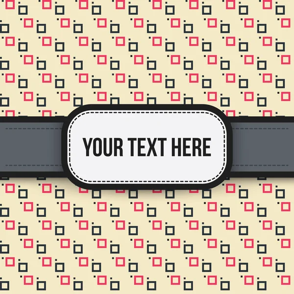Textbakgrund med färgglada pixelated mönster. Användbar för presentationer, reklam och scrapbooking. — Stock vektor
