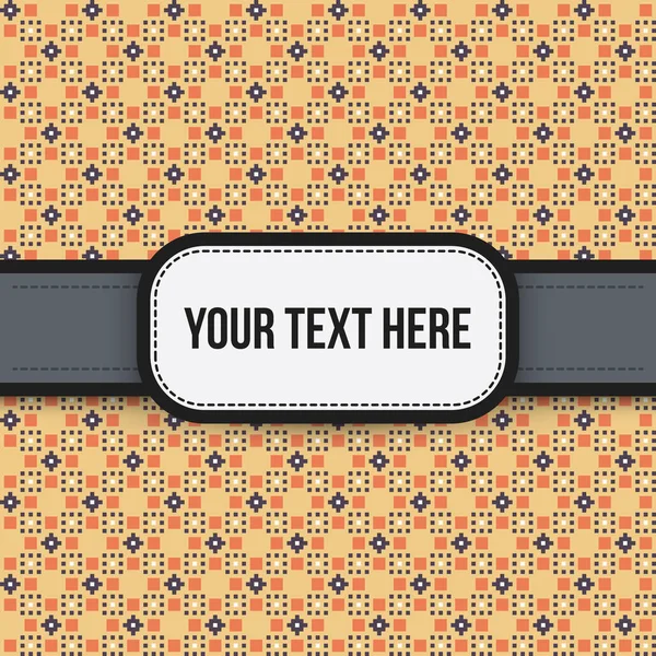 Fondo de texto con patrón pixelado colorido. Útil para presentaciones, publicidad y scrapbooking . — Vector de stock