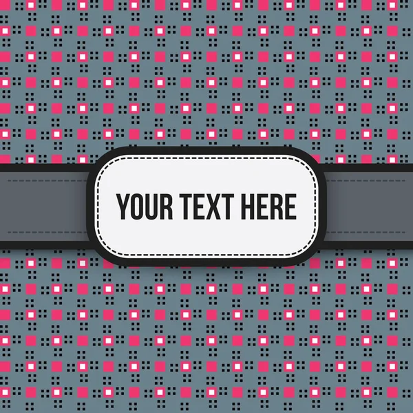 Fondo de texto con patrón pixelado colorido. Útil para presentaciones, publicidad y scrapbooking . — Vector de stock
