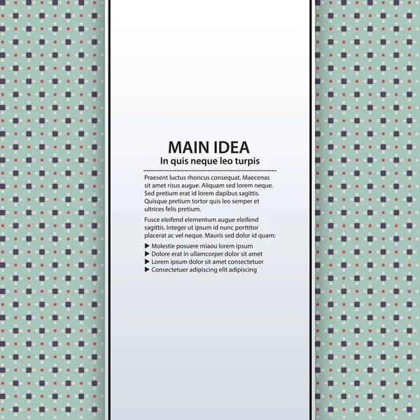 Text Hintergrund mit bunten pixeligen Muster. nützlich für Präsentationen, Werbung und Webdesign. — Stockvektor