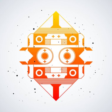 Beyaz arka plan üzerinde renkli gradyan ile fütüristik tasarım öğesi. Poster olarak yararlı veya yazdırma.