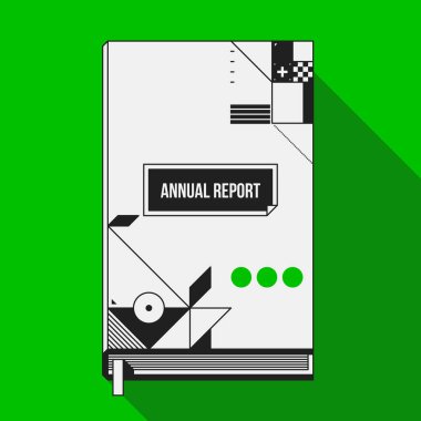 Kitap kapağı/baskı tasarım şablonu ile soyut geometrik şekiller. Yararlı, afiş ve posterler için.