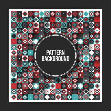 Soyut öğeler ile renkli geometrik desen arka plan. Kapakları, afiş ve web siteleri için yararlı.