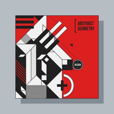 Arka plan tasarım şablonu soyut geometrik öğelerle kare. Yararlı için Cd kapakları, reklam ve posterler.