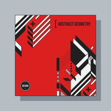 Arka plan tasarım şablonu soyut geometrik öğelerle kare. Yararlı için Cd kapakları, reklam ve posterler.