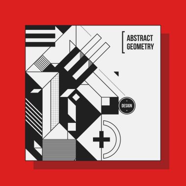 Arka plan tasarım şablonu soyut geometrik öğelerle kare. Yararlı için Cd kapakları, reklam ve posterler.