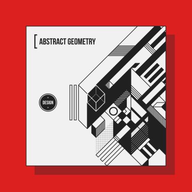 Arka plan tasarım şablonu soyut geometrik öğelerle kare. Yararlı için Cd kapakları, reklam ve posterler.