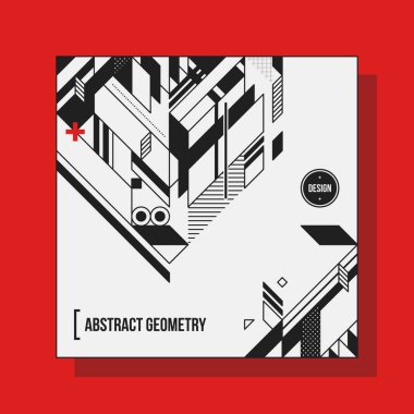 Arka plan tasarım şablonu soyut geometrik öğelerle kare. Yararlı için Cd kapakları, reklam ve posterler.