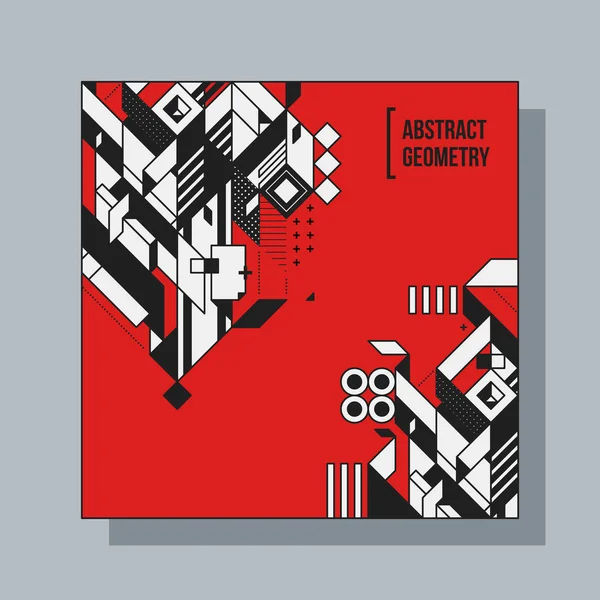Arka plan tasarım şablonu soyut geometrik öğelerle kare. Yararlı için Cd kapakları, reklam ve posterler.